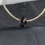 Black Agate Rondelle Gemstone Bangle - Yay Hawaii