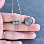 Dainty Triple Jade Necklace - Yay Hawaii