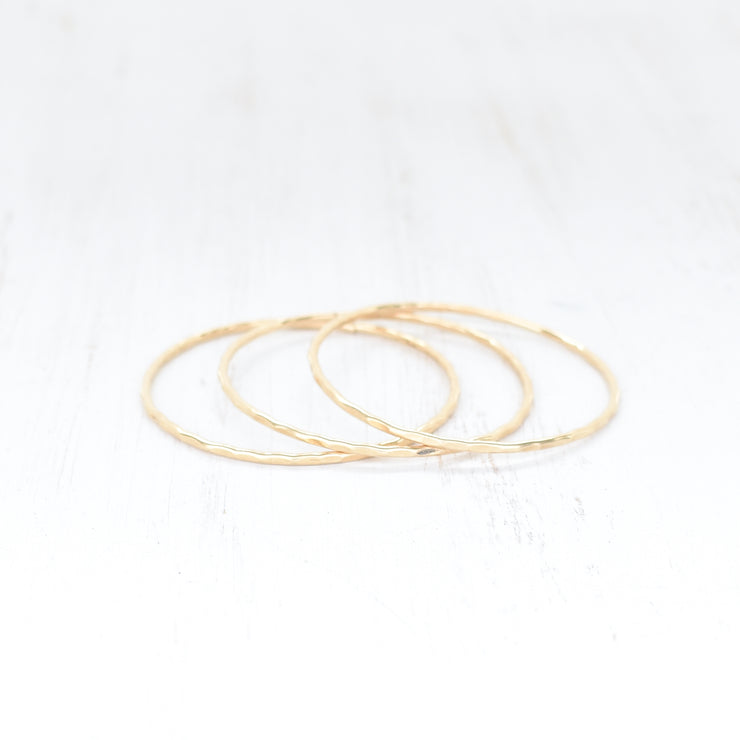 (Keiki) Plain Hammered Bangle - Yay Hawaii