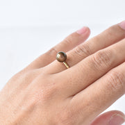 Dainty Brown Pearl Kahi Stacking Ring - Limited Quantity - Yay Hawaii