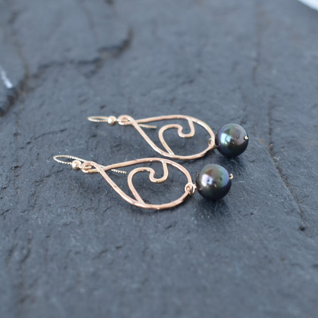 Wave (Small) Teardrop Hoop Earrings - Yay Hawaii