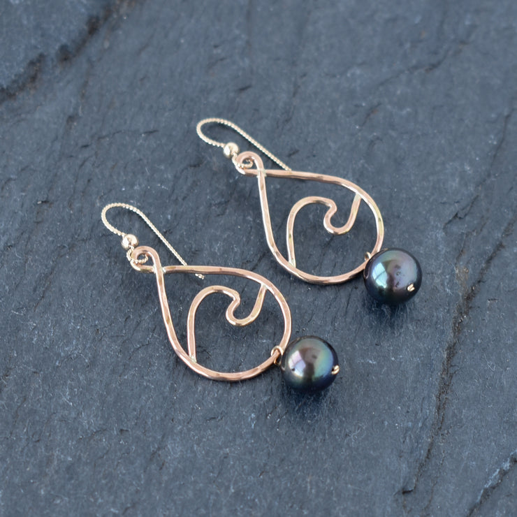 Wave (Small) Teardrop Hoop Earrings - Yay Hawaii