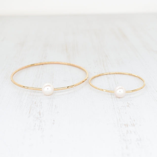 (Keiki) White Pearl Bangle - Yay Hawaii
