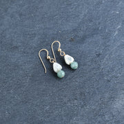 Cute Jade and Pikake Cluster Earrings - Yay Hawaii