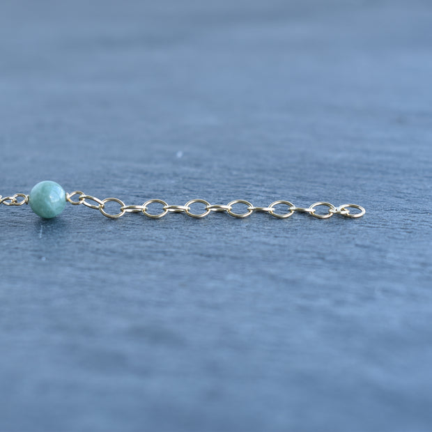 Linked Jade and Pikake Bracelet with Extender - Yay Hawaii