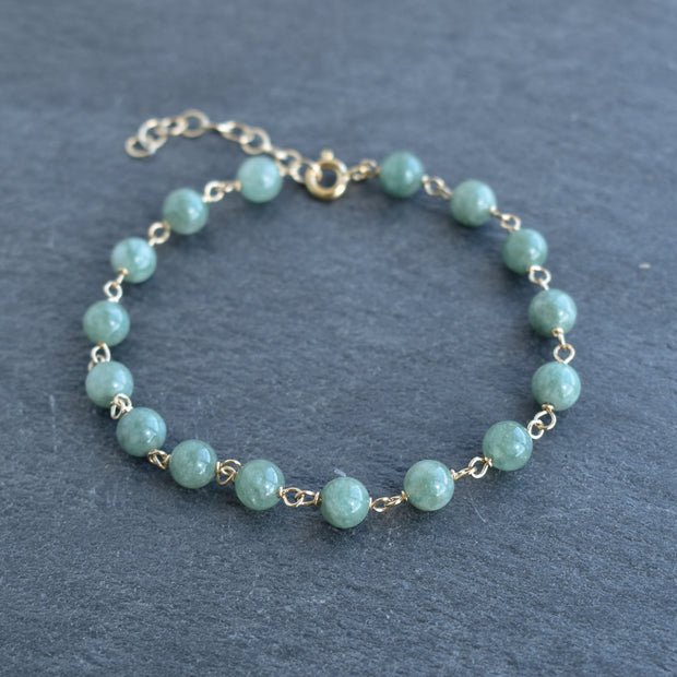 Linked Jade Bracelet with Extender - Yay Hawaii