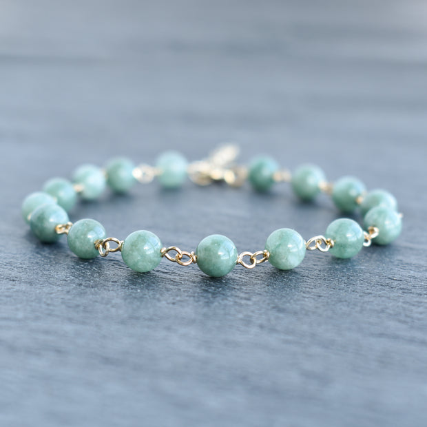 Linked Jade Bracelet with Extender - Yay Hawaii
