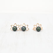 Half Tiare Ring with Pearl - Yay Hawaii
