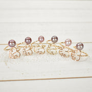 Edison Pearl Monstera Bypass Ring - Yay Hawaii