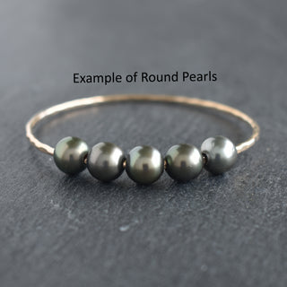 Five Tahitian Pearl Bangle Bracelet - Yay Hawaii