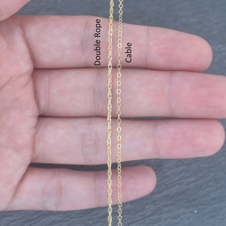 Small Hoop Necklace with Rose Quartz - Yay Hawaii