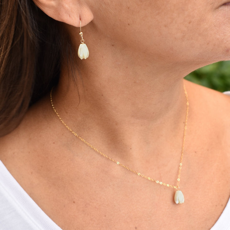 Single Dangle Pikake Earrings - Yay Hawaii
