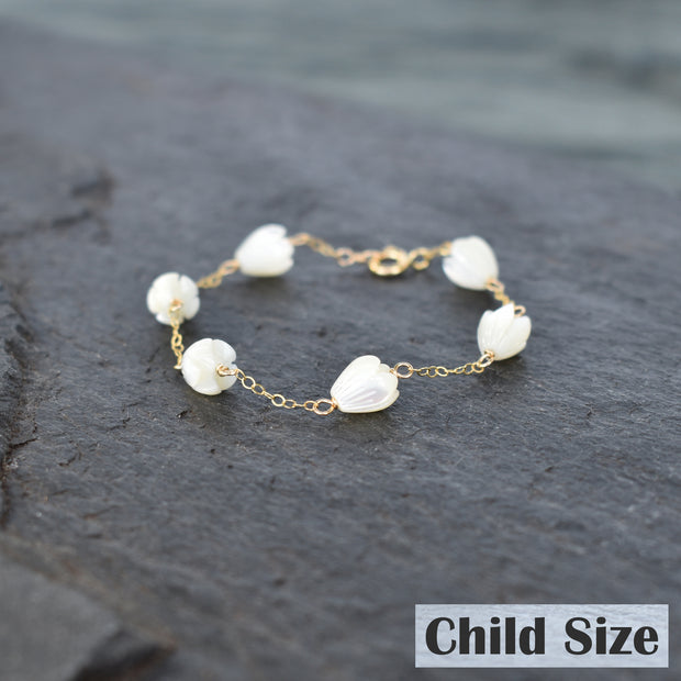 Keiki - Pikake Mother of Pearl Station Bracelet - Yay Hawaii